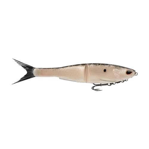 Berkley PowerBait Nessie Glide Bait Burnt Bone 5 in Fishing Bait with Irresistible Flavor Soft Swimbait Ideal for Bass Fishing Equipped with Fusion19 Hook