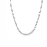 SPARKLES 20 Carat Lab Grown Diamond Tennis Necklace for Men in Platinum | EF-VS Clarity | 4 Prong Lab Created 20 ctw Round Brillant Diamond Necklace | Weddings & Jewelry Gifts