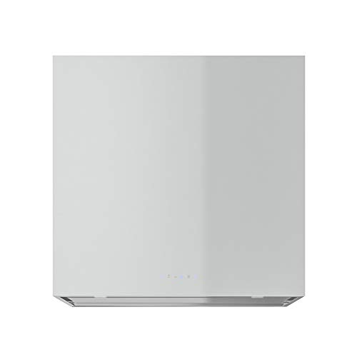 Futuro Futuro Lombardy White 36 Inch Wall-Mount Range Hood, Stainless Steel & White Glass, Led, Ultra-Quiet, With Blower #TOP1