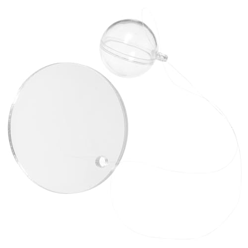 1 セット アクリルベタトレーニングミラー ダブル 立つ フィッシュボウル 魚砂利 鉛 maketoys to-y ベタミラー ベタ水槽の飾り プラスチック Transparent OUNONA