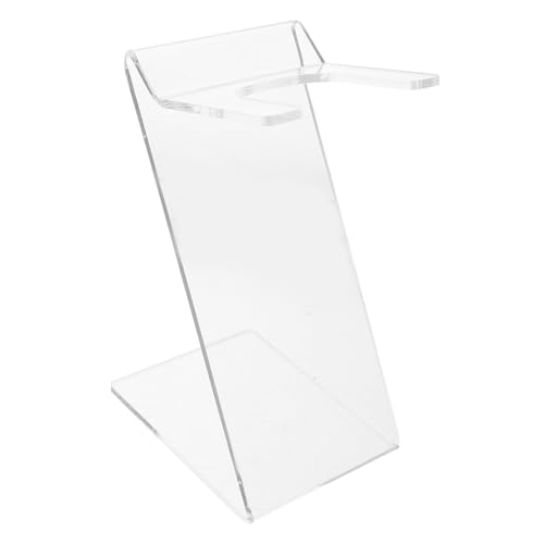 Homoyoyo Transparent Acrylic Hair Dryer Stand Stable Bathroom Storage Holder for Home Hotel Dormitory Countertop Organization