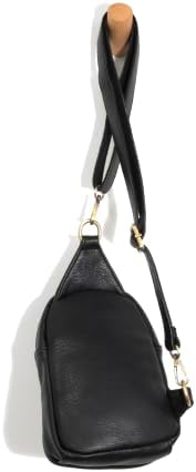 Joy Susan Skyler Sling Bag: Vegan Leather, Zippered Closure, Brass Plated Hardware - Image 3