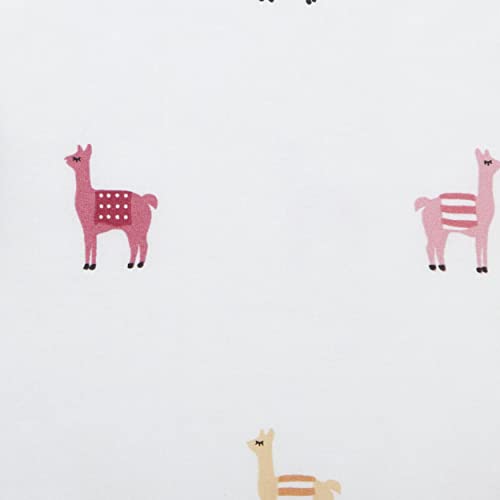 Image of Poppy & Fritz - Queen Size Sheet Set, 100% Long-Staple Percale Cotton Bedding, Crisp & Cool, Deep Pockets, Bed Sheets with Matching Fitted Sheet & Pillowcases (Miss Llama Yellow)