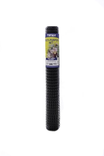 Tenax Multi-Purpose Net - Black Plastic Netting Versatile Garden Fence - 3 x 50 - Polypropylene
