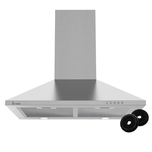 Campana extractora 60 cm | con altura vertical | acero inoxidable | Control de botón | PLUS450