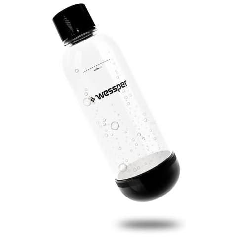 Wessper AQUAFRIZZ Premium Trinkflasche, Hochwertige 1 Liter PET Flasche für Wassersprudler-Saturator | Kunststoff Flasche BPA-FREI Cover