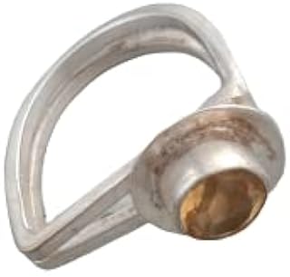 Citrine Ring, 925 Sterling Solid Silver Plated, Citrine Semi-Precious Stone Ring, Natural Citrine Gemstone Ring, Exclusive Band Ring, Unique Band Ring, Statement Ring- November Birthstone Ring, Yellow Stone Ring, Round Stone Ring, Gift For Her, Gift For Him, Beautiful Citrine Ring, Handmade Ring, Promise Ring, One Of A Kind