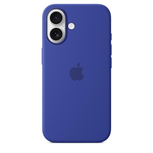 Image of Apple iPhone 16 Silicone Case with MagSafe and Camera Control: Lightweight Phone Case, Wireless Charging Compatible, Smooth Matte Finish; Ultramarine