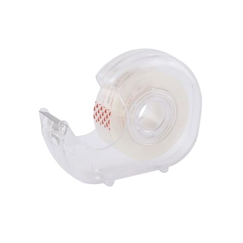 D.RECT Cinta Adhesiva de Oficina Transparente con Dispensador - Cinta de Oficina 19mm x 33m
