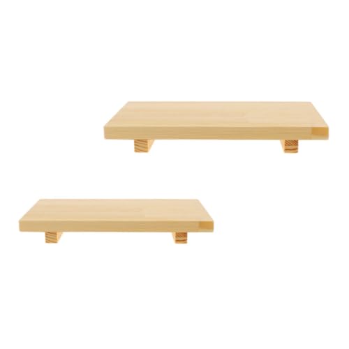 Juego de 2 Platos de Sushi Estilo Japonés en Madera miniatura 1