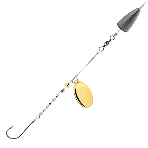 Dr.Fish 20 Pack Fishing Bead Chain Swivels Stainless Steel High Speed Trolling Swivels Fishing Tackle Rig Fishing Gear Freshwater Saltwater Salmon Walleye 4 Beads