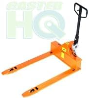 ML3348LP 4-Way Pallet Jack Truck | Wheels Polyurethane on Steel | 50" Height | 33" Width | 48" Length | 3300 lb. Load Capacity | Orange Color