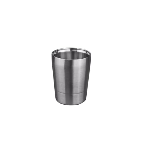 SUREK Taza reutilizable de doble capa de acero inoxidable para cerveza, taza de café, taza de metal, taza de té para oficina, taza de bebidas, resistente
