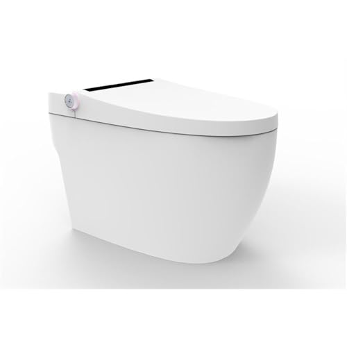 Inodoro Inteligente Moderno de Cerámica Pemberly Row con Bidet, Asiento Calefactable, Diseño Sin Tanque, Acabado Blanco, Pantalla Digital, Ajustes Personalizables, Secado con Aire Caliente, Descarga Automática, 26.8 x 15.8 x 18.3 pulgadas miniatura 1