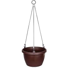 Plastkon Pots Hanging Planter 25x45 cm with Self-Watering System Marina Diameter 30 cm Brown