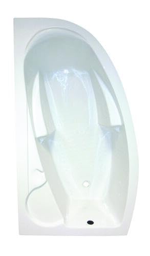 ONDÉE - Kit Baignoire et Tablier FANY - Baignoire d'angle Gain de Place. 160x90cm Angle à Gauche - Contenance 200L - Picots antidérapants - 5 Pieds à vis de réglage...