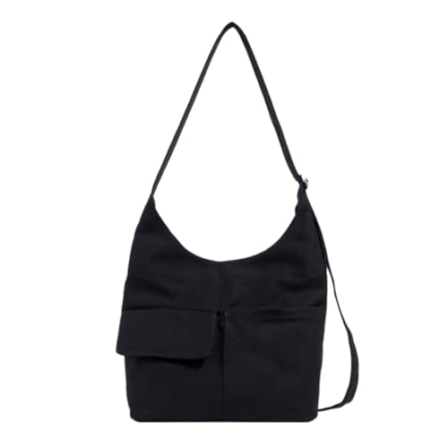 Sac à main à bandoulière femme noir, grand format voyage et université