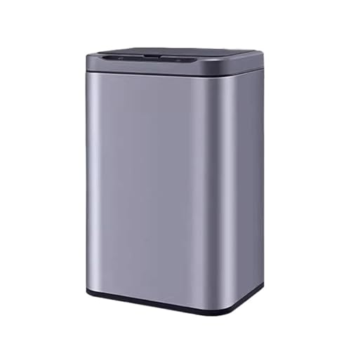 Cubo de basura inteligente de acero inoxidable con sensor automático para hogar 2