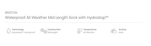 SEALSKINZ womens Waterproof All Weather Mid Length Sock With Hydrostop