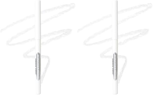 Ruby Kisses Pencil Eyeliner, Retractable Eyeliner, Waterproof, Smudge-Proof Eye Makeup, High Pigmented, 24H Long Lasting Eyepencil (White Out) (Pack of 2)