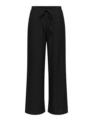 Pantalon JRS femme Only taille haute Onlsmilla coupe ample avec ceinture