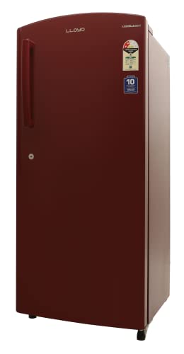 Image of Lloyd Havells- 225L 2 Star Direct Cool Single Door Refrigerator - Royal Red With Fast Ice Making, Stabilizer Free Operation Gldc242Srrt2Eb