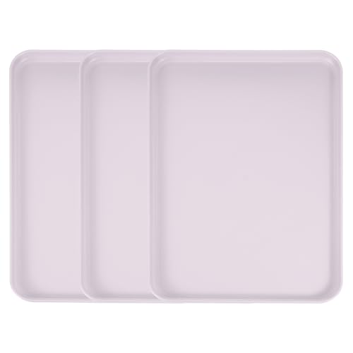 Plateau de service rectangulaire lavable violet clair pour fruits et café - 2