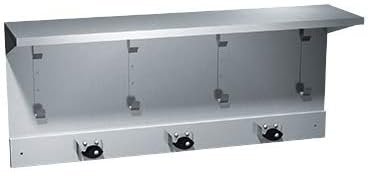 ASI 1308-3 Shelf, Utility Hooks & Mop Strip