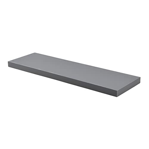 Acomoda Textil – Estantería para Pared 3 Diferentes Tamaños. Balda Flotante Decorativa de Madera con Fijación Invisible, Estante para Dormitorio, Cocina, Baño y Oficina. (Gris, 50x22,8x3,4 cm)