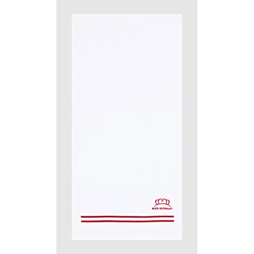 Oficjalnie licencjonowana kolekcja "Miss German" – ręczniki frotte Egeria ze 100% wysokiej jakości bawełny – czerwone 70 x 140 cm
