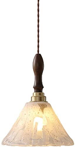 Chandelier lampe de lustre de plafond en laiton et verre de ferme