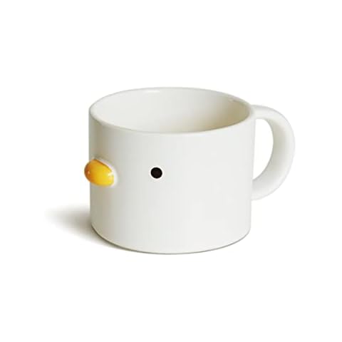 PURROOM Funny Chick Coffee Cup, Handmade Glaze Duck Mug, Safety Ceramic Espresso Cups, 210ml Cute Tea Cup. Best Gifts Cover