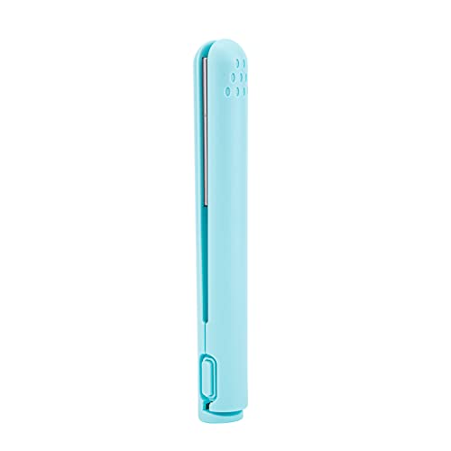 Mini plancha para cabello 2 en 1 portátil azul miniatura 3