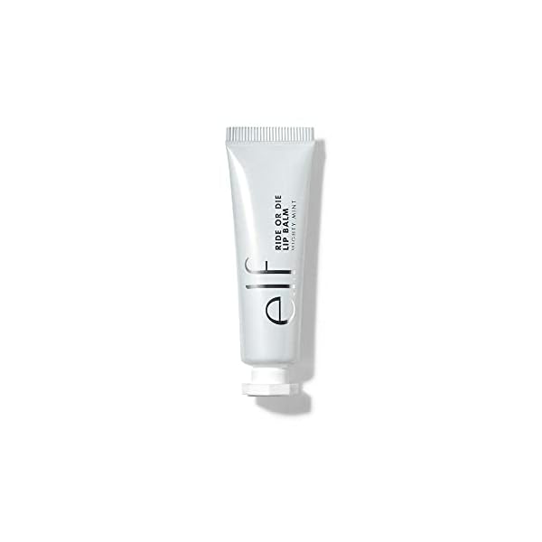 e.l.f. Ride or Die Lip Balm, Ultra-Hydrating Clear Lip Balm, Infused with Jojoba Oil, Sheer Finish, Mighty Mint, 0.42 Oz…