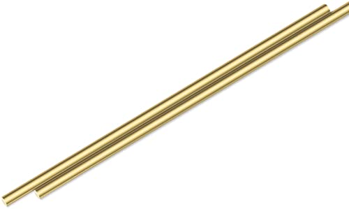 2 Pieces 12 Inches 5/16 Inch Brass Rods, Sutemribor Brass Solid Round Rod Lathe Bar Stock, 5/16 Inch In Diameter, 12 Inches In Length #TOP5