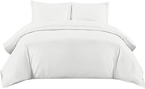 Sunshine Comforts Double Duvet Set - Duvet Double Soft Egyptian Cotton Quilt Bedding Double Bed Set with Pillow Cases Duvet Cover Double - Breathable & Anti Wrinkle 200Thread Count Duvet Cover (Cream)