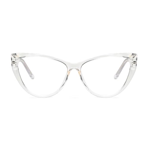 Image of Blue Light Glasses Cateye Women Fake Eyeglasses Anti Eye Strain Computer Glasses Clear Lens