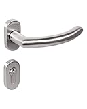 gedotec maniglia maniglia porta completo maniglie acciaio inox rivestimento porta - lisbona - pz - ovale (1 assortimento)