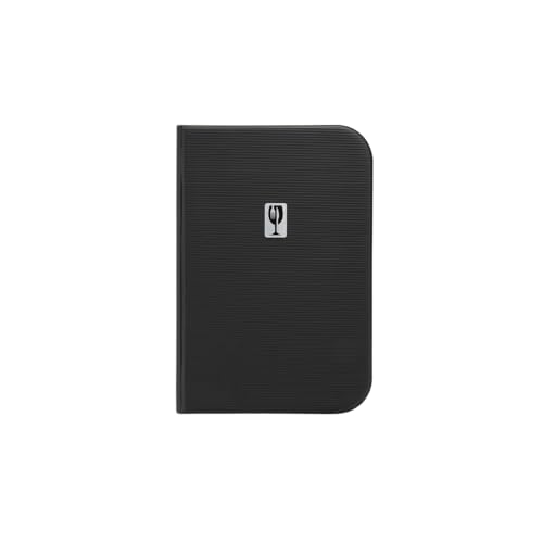 SECURIT - Speisekarte Essential Line - 6 feste, doppelseitige Einleger = 12 DIN A4-Seiten - Fester-PVC-Einband mit Siebdrucketikett - Für Cafés, Bars, Restaurants - Schwarz