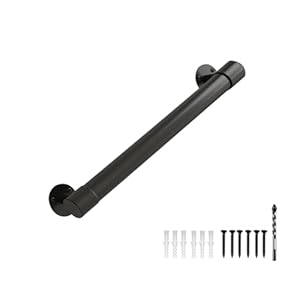 2FT Black Industrial Iron Handrail,...