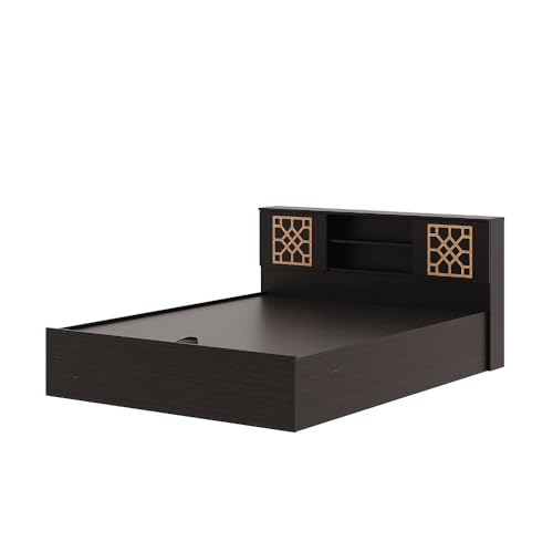 Image of Wakefit Bed | 1 Yr Warranty | Bed Queen Size, Comes with Hydraulic Storage, Noise-Free, Density: 680-750 kg /m, Termite & Borer Resistant, Fits Mattresses Up to 8 inches (Algol 78 x 60 - Wenge)