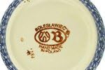Polmedia Polish Pottery Jar with Lid and Handles - Blue Diamond Dream Pattern Handmade in Boleslawiec Poland + Certificate of Authenticity