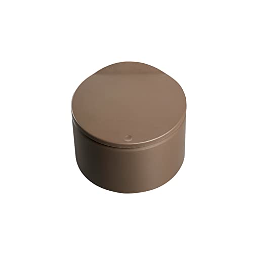 Mini caneca de basura con tapa para escritorio marrón