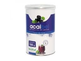 Açaibel Herdibel Bote 100g – Pack de 2, Formato Ahorro de Polvo Puro de Baya de Açai de Alta Concentración para el Soporte Antioxidante, la Vitalidad y el Cuidado Celular