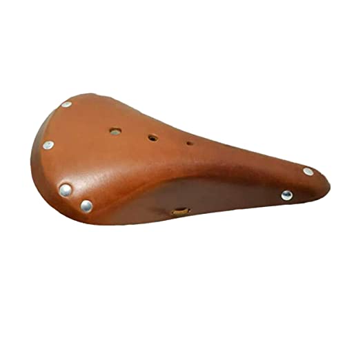 Unistrengh Vintage Bicycle Saddle Classic Leather Bike Seat Comfortable City Touring Road Bike Mtb Saddles (Brown) #TOP1