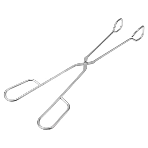 DECOMELODY 1Pc Durable Stainless Steel Food Clip Non Slip Kitchen Tongs for Baking Bbq and Serving Grey Food Grade Safe Design for Easy Handling and Stability