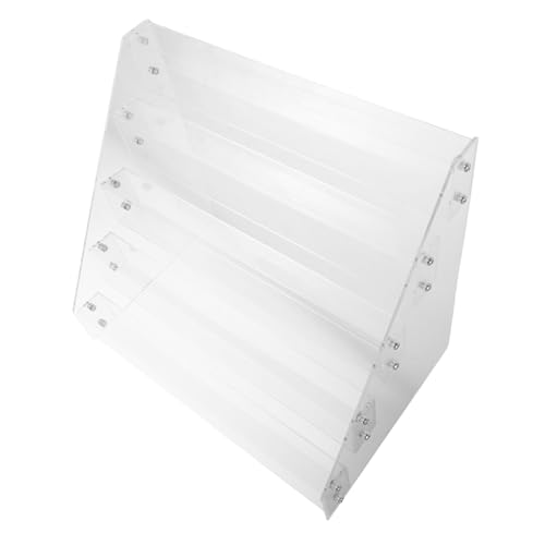 GALPADA Soporte Organizador de Esmaltes de Uñas Acrílico Transparente con Estructura Trapezoidal Exhibidor Compacto para Salón de Belleza Almacenamiento para Aceites Esenciales y Barras de
