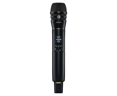 Image of Shure SLXD24 /K8B Digital Wireless Microphone System - Includes SLXD2 Handheld Transmitter with KSM8 Black Vocal Mic Capsule and SLXD4 Single Channel Rack Mount Receiver | G58 Band (SLXD24 /K8B-G58) | SLX-D Digital Wireless with KSM8 capsule and 8-hour battery for vocals, presentations and clubs