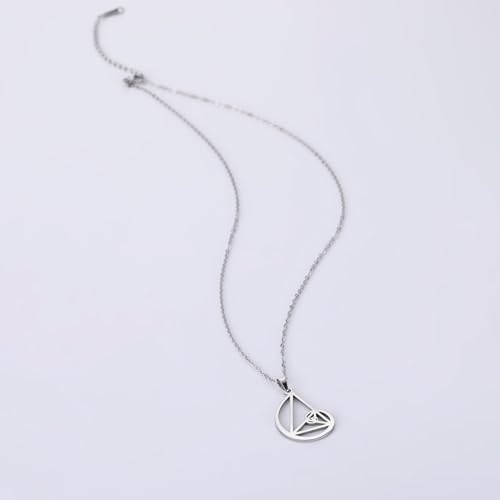 EUEAVAN Collier spirale Fibonacci Collier Ratio d'Or Pendentif Ratio d'Or Chiffres Fibonacci Bijoux Géométrie Sacrée Mathématiques Enseignant Cadeaux Architecte Femmes Hommes (fibonacci argent) – vue 5