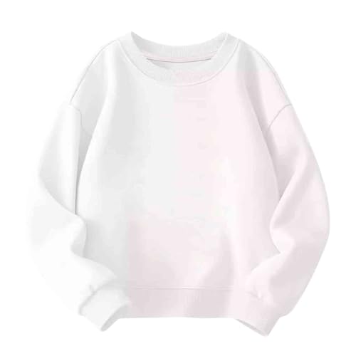 Girls Round Neck Solid Color Sweatshirts T-Shirt Kids Simple Long Sleeve Tops Spring Autumn Winter Tops Tees